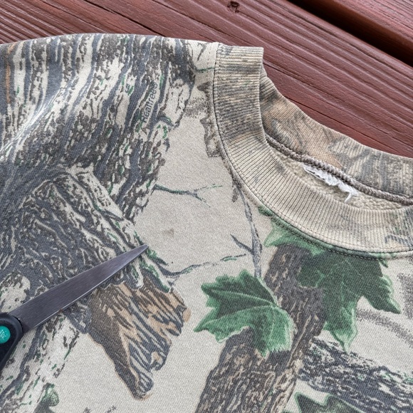 Vintage 90’s Jerzees Outdoors Realtree Camo Oversized Crew Neck Sweatshirt XL - Picture 7 of 11